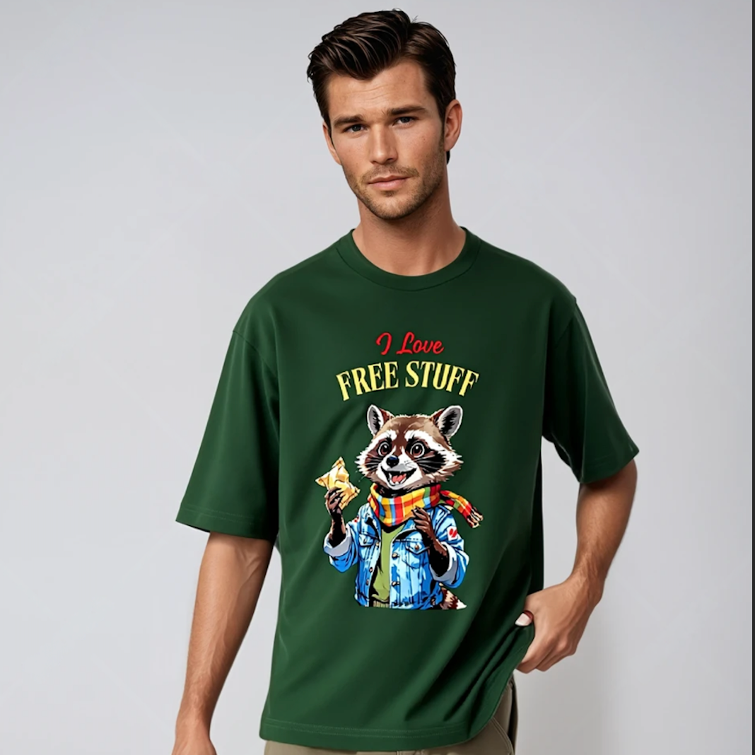 Free Raccoon Oversized T-shirt