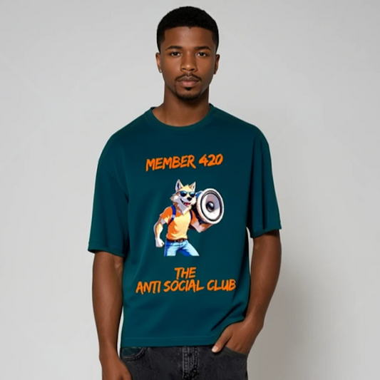 Anti Social Wolf Oversized T-shirt